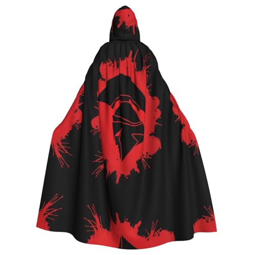 FEYUNYAN Gruseliger Halloween-Umhang für Erwachsene, Spartanischer Kriegerhelm, Kapuzenumhang, Gothic-Hexen-Vampirumhang, verstellbarer Kordelzug, Kostüm, Umhang für Halloween, Party, Cosplay von FEYUNYAN