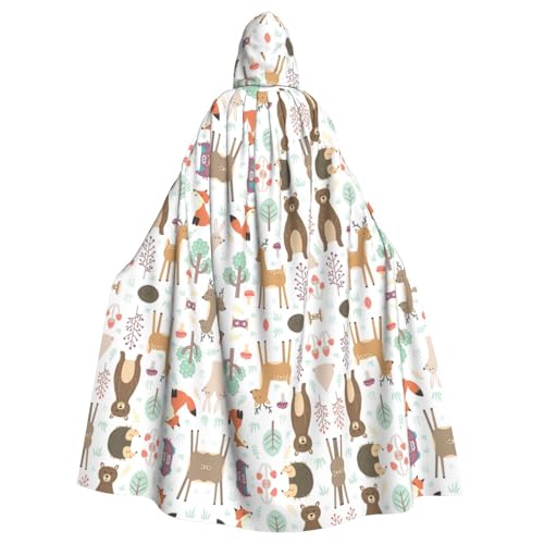 FEYUNYAN Gruseliger Halloween-Umhang für Erwachsene, Tier-Kapuzenumhang, Gothic-Hexen-Vampir-Umhang mit Kapuze, verstellbarer Kordelzug, Kostüm-Umhang für Halloween, Party, Cosplay FEYUNYAN Gruseliger Halloween-Umhang für Erwachsene, Tier-Kapuzenumhang, Gothic-Hexen-Vampir-Umhang mit Kapuze, verstellbarer Kordelzug, Kostüm-Umhang für Halloween, Party, Cosplay von FEYUNYAN