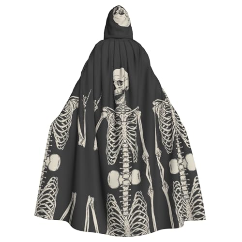FEYUNYAN Gruseliger Halloween-Umhang für Erwachsene, Totenkopf-Kapuzenumhang, Gothic-Hexen-Vampir-Umhang mit Kapuze, verstellbarer Kordelzug, Kostüm-Umhang für Halloween, Party, Cosplay FEYUNYAN Gruseliger Halloween-Umhang für Erwachsene, Totenkopf-Kapuzenumhang, Gothic-Hexen-Vampir-Umhang mit Kapuze, verstellbarer Kordelzug, Kostüm-Umhang für Halloween, Party, Cosplay von FEYUNYAN