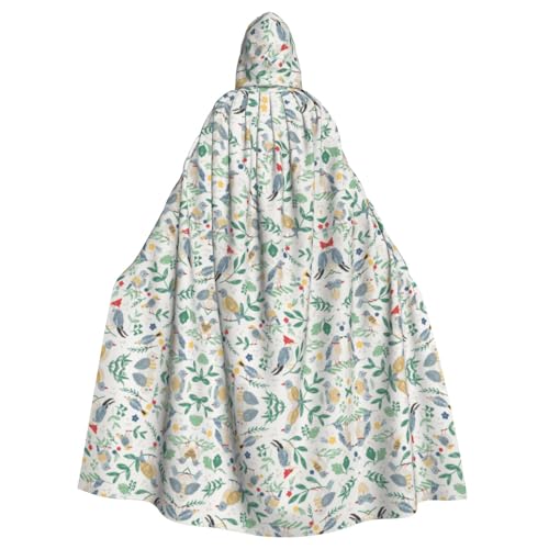 FEYUNYAN Gruseliger Halloween-Umhang für Erwachsene, Vogelblumen-Umhang, Gothic-Hexen-Vampirumhang, verstellbarer Kordelzug, Kostümumhang für Halloween, Party, Cosplay FEYUNYAN Gruseliger Halloween-Umhang für Erwachsene, Vogelblumen-Umhang, Gothic-Hexen-Vampirumhang, verstellbarer Kordelzug, Kostümumhang für Halloween, Party, Cosplay von FEYUNYAN