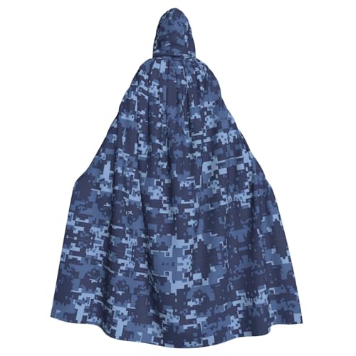 FEYUNYAN Gruseliger Halloween-Umhang für Erwachsene, blauer Camouflage-Kapuzenumhang, Gothic-Hexen-Vampir-Umhang mit Kapuze, verstellbarer Kordelzug, Kostüm-Umhang für Halloween, Party, Cosplay FEYUNYAN Gruseliger Halloween-Umhang für Erwachsene, blauer Camouflage-Kapuzenumhang, Gothic-Hexen-Vampir-Umhang mit Kapuze, verstellbarer Kordelzug, Kostüm-Umhang für Halloween, Party, Cosplay von FEYUNYAN