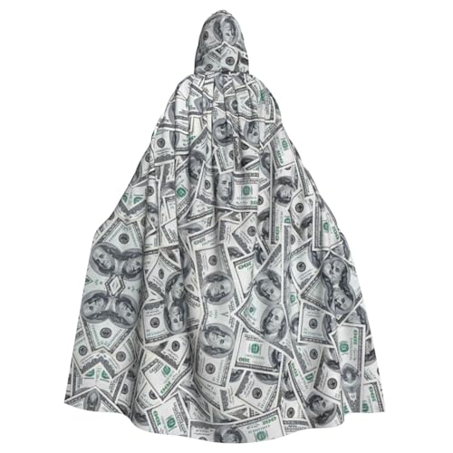 FEYUNYAN Gruseliger Halloween-Umhang für Erwachsene, lustiger Dollar-Geld-Kapuzenumhang, Gothic-Hexen-Vampir-Umhang mit Kapuze, verstellbarer Kordelzug, Kostüm-Umhang für Halloween-Party, Cosplay FEYUNYAN Gruseliger Halloween-Umhang für Erwachsene, lustiger Dollar-Geld-Kapuzenumhang, Gothic-Hexen-Vampir-Umhang mit Kapuze, verstellbarer Kordelzug, Kostüm-Umhang für Halloween-Party, Cosplay von FEYUNYAN