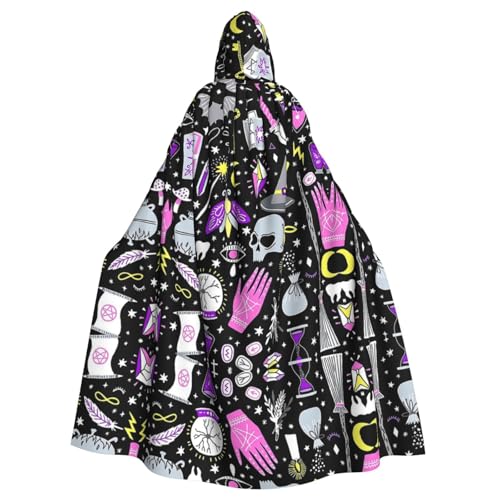 FEYUNYAN Gruseliger Halloween-Umhang für Erwachsene, magischer Hexen-böhmischer Kapuzenumhang, Gothic-Hexen-Vampir-Umhang mit Kapuze, verstellbarer Kordelzug, Kostüm-Umhang für Halloween, Party FEYUNYAN Gruseliger Halloween-Umhang für Erwachsene, magischer Hexen-böhmischer Kapuzenumhang, Gothic-Hexen-Vampir-Umhang mit Kapuze, verstellbarer Kordelzug, Kostüm-Umhang für Halloween, Party von FEYUNYAN