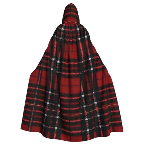 FEYUNYAN Gruseliger Halloween-Umhang für Erwachsene, rot-schwarzer karierter Kapuzenumhang, Gothic-Hexen-Vampir-Umhang mit Kapuze, verstellbarer Kordelzug, Kostüm-Umhang für Halloween, Party, Cosplay FEYUNYAN Gruseliger Halloween-Umhang für Erwachsene, rot-schwarzer karierter Kapuzenumhang, Gothic-Hexen-Vampir-Umhang mit Kapuze, verstellbarer Kordelzug, Kostüm-Umhang für Halloween, Party, Cosplay von FEYUNYAN