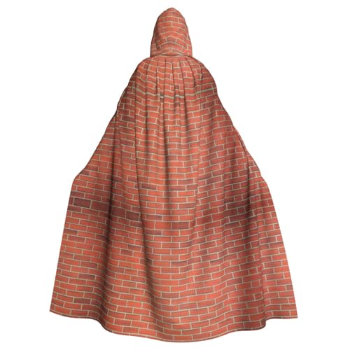 FEYUNYAN Gruseliger Halloween-Umhang für Erwachsene, roter Ziegelmauer-Textur, Kapuzenumhang, Gothic-Hexen-Vampirumhang, verstellbarer Kordelzug, Kostüm-Umhang für Halloween-Party, Cosplay FEYUNYAN Gruseliger Halloween-Umhang für Erwachsene, roter Ziegelmauer-Textur, Kapuzenumhang, Gothic-Hexen-Vampirumhang, verstellbarer Kordelzug, Kostüm-Umhang für Halloween-Party, Cosplay von FEYUNYAN