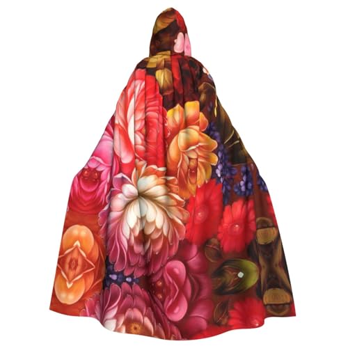 FEYUNYAN Gruseliger Halloween-Umhang für Erwachsene, roter schöner Blumen-Kapuzenumhang, Gothic-Hexen-Vampir-Umhang mit Kapuze, verstellbarer Kordelzug, Kostüm-Umhang für Halloween, Party, Cosplay FEYUNYAN Gruseliger Halloween-Umhang für Erwachsene, roter schöner Blumen-Kapuzenumhang, Gothic-Hexen-Vampir-Umhang mit Kapuze, verstellbarer Kordelzug, Kostüm-Umhang für Halloween, Party, Cosplay von FEYUNYAN