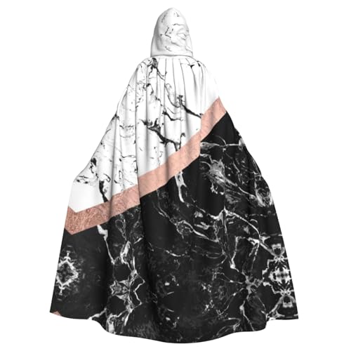 FEYUNYAN Gruseliger Halloween-Umhang für Erwachsene, schwarz-weißer Marmor-Kapuzenumhang, Gothic-Hexen-Vampir-Umhang mit Kapuze, verstellbarer Kordelzug, Kostüm-Umhang für Halloween, Party, Cosplay FEYUNYAN Gruseliger Halloween-Umhang für Erwachsene, schwarz-weißer Marmor-Kapuzenumhang, Gothic-Hexen-Vampir-Umhang mit Kapuze, verstellbarer Kordelzug, Kostüm-Umhang für Halloween, Party, Cosplay von FEYUNYAN