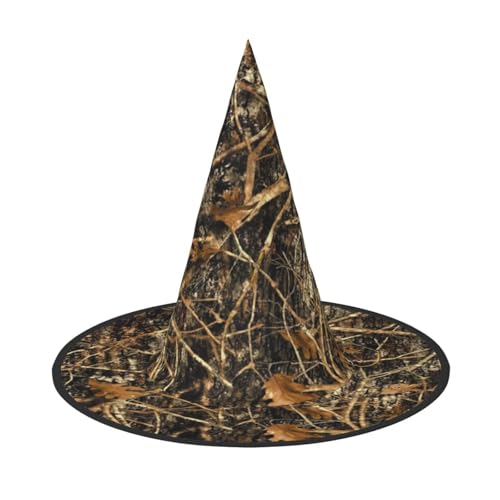FEYUNYAN Halloween-Hexenhut, verstellbar, biegbar, Hexenkostüm, Zubehör für Damen und Erwachsene, Party, spitze Zauberermütze, Herbst-Camouflage, Halloween-Hut, 1 Stück FEYUNYAN Halloween-Hexenhut, verstellbar, biegbar, Hexenkostüm, Zubehör für Damen und Erwachsene, Party, spitze Zauberermütze, Herbst-Camouflage, Halloween-Hut, 1 Stück von FEYUNYAN