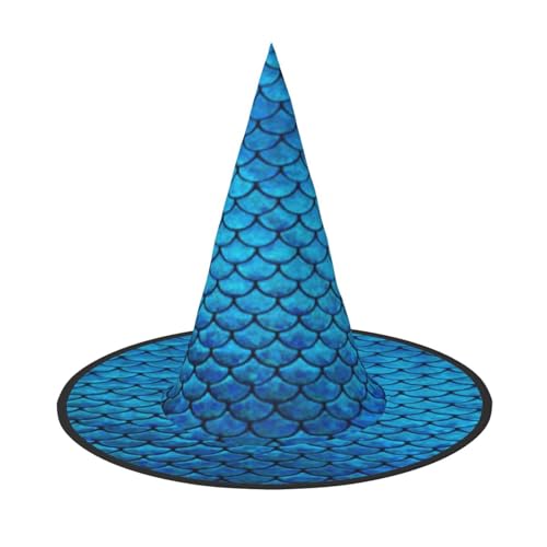 FEYUNYAN Halloween-Hexenhut, verstellbar, biegbar, Hexenkostüm, Zubehör für Damen und Erwachsene, Party, spitze Zauberermütze, blaue Fischschuppe, Halloween-Hut, 3 Stück FEYUNYAN Halloween-Hexenhut, verstellbar, biegbar, Hexenkostüm, Zubehör für Damen und Erwachsene, Party, spitze Zauberermütze, blaue Fischschuppe, Halloween-Hut, 3 Stück von FEYUNYAN