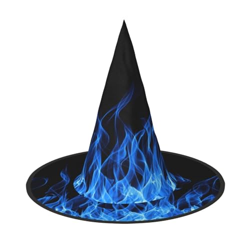 FEYUNYAN Halloween-Hexenhut, verstellbar, biegbar, Hexenkostüm, Zubehör für Damen und Erwachsene, Party, spitze Zauberermütze, blaue Flamme, Halloween-Hut, 2 Stück FEYUNYAN Halloween-Hexenhut, verstellbar, biegbar, Hexenkostüm, Zubehör für Damen und Erwachsene, Party, spitze Zauberermütze, blaue Flamme, Halloween-Hut, 2 Stück von FEYUNYAN