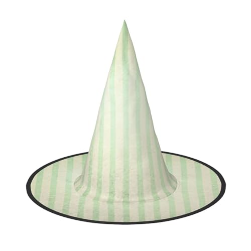 FEYUNYAN Halloween-Hexenhut, verstellbar, biegbar, Hexenkostüm, Zubehör für Damen und Erwachsene, Party, spitze Zauberermütze, gestreifter Halloween-Hut, 1 Stück von FEYUNYAN