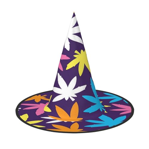 FEYUNYAN Halloween-Hexenhut, verstellbar, biegbar, Hexenkostüm, Zubehör für Damen und Erwachsene, Party, spitze Zauberermütze, heller, bunter Halloween-Hut, 2 Stück FEYUNYAN Halloween-Hexenhut, verstellbar, biegbar, Hexenkostüm, Zubehör für Damen und Erwachsene, Party, spitze Zauberermütze, heller, bunter Halloween-Hut, 2 Stück von FEYUNYAN
