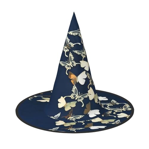 FEYUNYAN Halloween-Hexenhut, verstellbar, biegbar, Hexenkostüm, Zubehör für Damen und Erwachsene, Party, spitze Zauberermütze, metallischer Schmetterling, Halloween-Hut, 2 Stück FEYUNYAN Halloween-Hexenhut, verstellbar, biegbar, Hexenkostüm, Zubehör für Damen und Erwachsene, Party, spitze Zauberermütze, metallischer Schmetterling, Halloween-Hut, 2 Stück von FEYUNYAN
