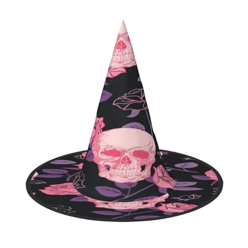 FEYUNYAN Halloween-Hexenhut, verstellbar, biegbar, Hexenkostüm, Zubehör für Damen und Erwachsene, Party, spitze Zauberermütze, violette Rose, Totenkopf, Halloween-Hut, 2 Stück FEYUNYAN Halloween-Hexenhut, verstellbar, biegbar, Hexenkostüm, Zubehör für Damen und Erwachsene, Party, spitze Zauberermütze, violette Rose, Totenkopf, Halloween-Hut, 2 Stück von FEYUNYAN
