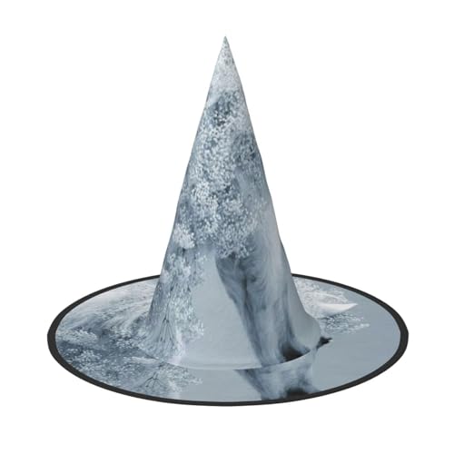 FEYUNYAN Halloween-Hexenhut, verstellbar, biegbar, Hexenkostüm, Zubehör für Damen und Erwachsene, Party, spitze Zauberermütze, weißer Hengst, Halloween-Hut, 3 Stück von FEYUNYAN