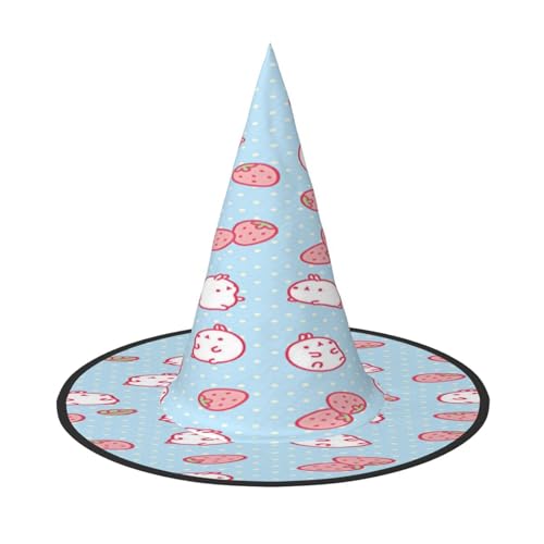 FEYUNYAN Halloween-Hexenhut, verstellbar, biegbar, Hexenkostüm, Zubehör für Frauen und Erwachsene, Party, spitze Zauberermütze, Cartoon-Charakter, Erdbeer-Halloween-Hut, 2 Stück FEYUNYAN Halloween-Hexenhut, verstellbar, biegbar, Hexenkostüm, Zubehör für Frauen und Erwachsene, Party, spitze Zauberermütze, Cartoon-Charakter, Erdbeer-Halloween-Hut, 2 Stück von FEYUNYAN