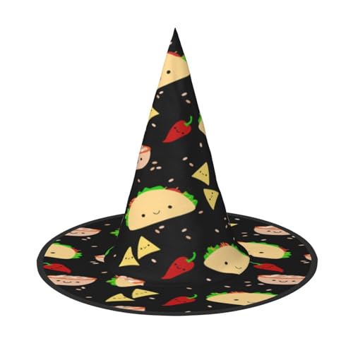 FEYUNYAN Halloween-Hexenhut, verstellbar, biegbar, Hexenkostüm, Zubehör für Frauen und Erwachsene, Party, spitze Zauberermütze, Dienstagsparty, Halloween-Hut, 2 Stück von FEYUNYAN
