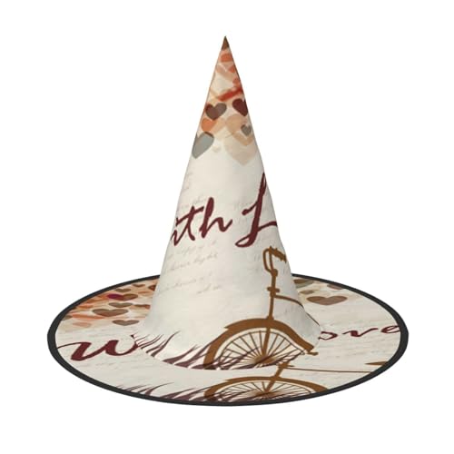 FEYUNYAN Halloween-Hexenhut, verstellbar, biegbar, Hexenkostüm, Zubehör für Frauen und Erwachsene, Party, spitze Zauberermütze, Fahrrad-Herz, Baum, romantischer Halloween-Hut, 2 Stück FEYUNYAN Halloween-Hexenhut, verstellbar, biegbar, Hexenkostüm, Zubehör für Frauen und Erwachsene, Party, spitze Zauberermütze, Fahrrad-Herz, Baum, romantischer Halloween-Hut, 2 Stück von FEYUNYAN
