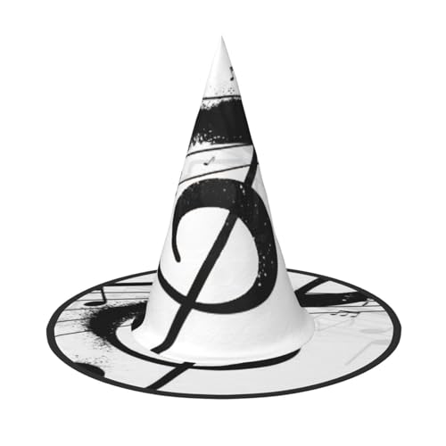 FEYUNYAN Halloween-Hexenhut, verstellbar, biegbar, Hexenkostüm, Zubehör für Frauen und Erwachsene, Party, spitze Zauberermütze, Musiknote, Halloween-Hut, 2 Stück FEYUNYAN Halloween-Hexenhut, verstellbar, biegbar, Hexenkostüm, Zubehör für Frauen und Erwachsene, Party, spitze Zauberermütze, Musiknote, Halloween-Hut, 2 Stück von FEYUNYAN