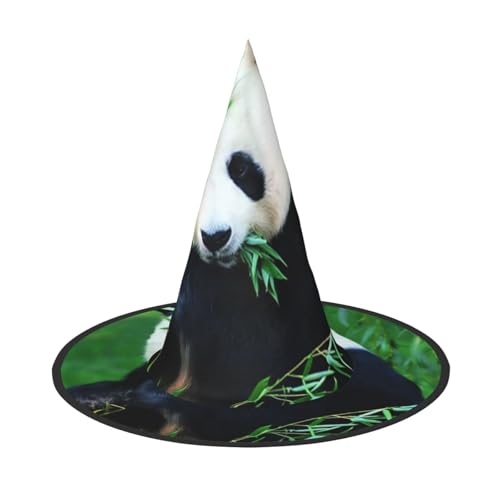 FEYUNYAN Halloween-Hexenhut, verstellbar, biegbar, Hexenkostüm, Zubehör für Frauen und Erwachsene, Party, spitze Zauberermütze, Panda-Halloween-Hut, 1 Stück von FEYUNYAN