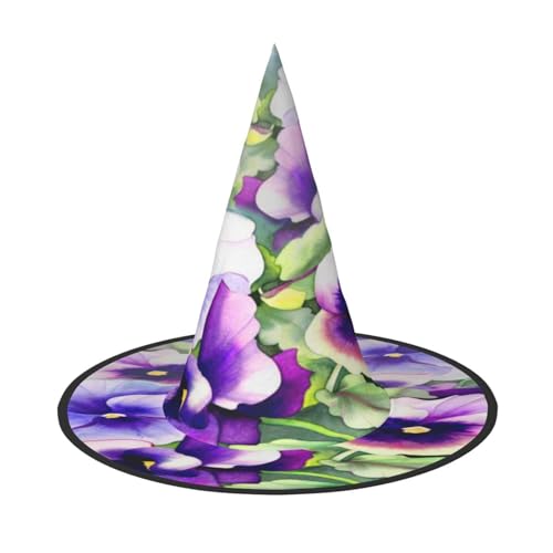FEYUNYAN Halloween-Hexenhut, verstellbar, biegbar, Hexenkostüm, Zubehör für Frauen und Erwachsene, Party, spitze Zauberermütze, Stiefmütterchen, Perfektion, Halloween-Hut, 2 Stück von FEYUNYAN