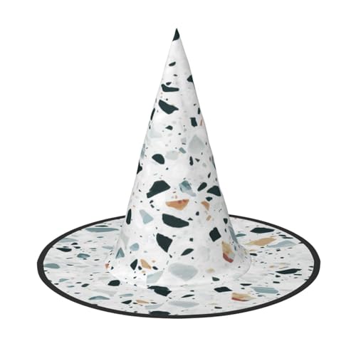 FEYUNYAN Halloween-Hexenhut, verstellbar, biegbar, Hexenkostüm, Zubehör für Frauen und Erwachsene, Party, spitze Zauberermütze, Terrazzo-Marmor, Pastellfarben, Halloween-Hut, 1 Stück FEYUNYAN Halloween-Hexenhut, verstellbar, biegbar, Hexenkostüm, Zubehör für Frauen und Erwachsene, Party, spitze Zauberermütze, Terrazzo-Marmor, Pastellfarben, Halloween-Hut, 1 Stück von FEYUNYAN