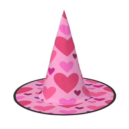 FEYUNYAN Halloween-Hexenhut, verstellbar, biegbar, Hexenkostüm, Zubehör für Frauen und Erwachsene, Party, spitze Zauberermütze, rosa Liebesform, Halloween-Hut, 2 Stück FEYUNYAN Halloween-Hexenhut, verstellbar, biegbar, Hexenkostüm, Zubehör für Frauen und Erwachsene, Party, spitze Zauberermütze, rosa Liebesform, Halloween-Hut, 2 Stück von FEYUNYAN