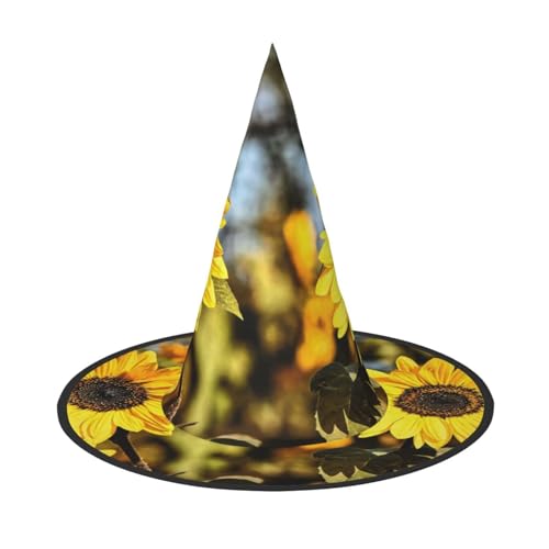 FEYUNYAN Halloween-Hexenhut, verstellbar, biegbar, Hexenkostüm, Zubehör für Frauen und Erwachsene, Party, spitze Zauberermütze, schöne Sonnenblumen-Halloween-Hut, 1 Stück FEYUNYAN Halloween-Hexenhut, verstellbar, biegbar, Hexenkostüm, Zubehör für Frauen und Erwachsene, Party, spitze Zauberermütze, schöne Sonnenblumen-Halloween-Hut, 1 Stück von FEYUNYAN