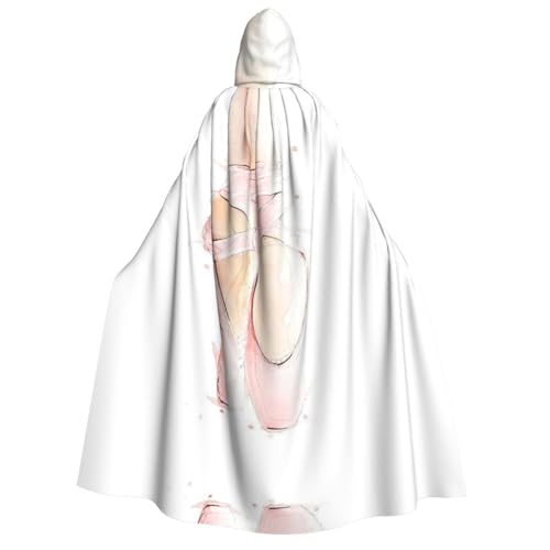 FEYUNYAN Kapuzenumhang für Erwachsene, Ballettschuhe, Halloween-Umhang, Gothic-Hexen-Vampir-Kostüm-Zubehör, verstellbarer Bindeverschluss, weicher Polyester-Umhang für Cosplay- und Halloween-Partys von FEYUNYAN