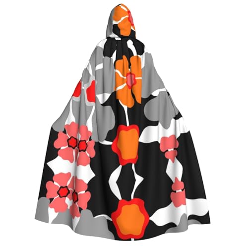 FEYUNYAN Kapuzenumhang für Erwachsene, Blumenmuster, Halloween-Umhang, Gothic-Hexe, Vampir-Kostüm-Zubehör, verstellbarer Bindeverschluss, weicher Polyester-Umhang für Cosplay- und Halloween-Partys FEYUNYAN Kapuzenumhang für Erwachsene, Blumenmuster, Halloween-Umhang, Gothic-Hexe, Vampir-Kostüm-Zubehör, verstellbarer Bindeverschluss, weicher Polyester-Umhang für Cosplay- und Halloween-Partys von FEYUNYAN