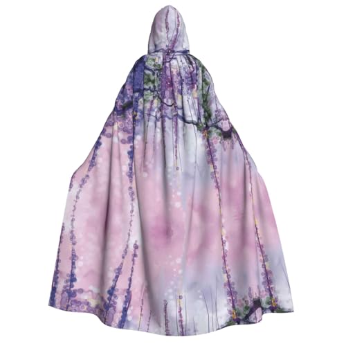 FEYUNYAN Kapuzenumhang für Erwachsene, Blumenumhang für Halloween, Gothic-Hexe, Vampir-Kostüm-Zubehör, verstellbarer Bindeverschluss, weicher Polyester-Umhang für Cosplay- und Halloween-Partys von FEYUNYAN