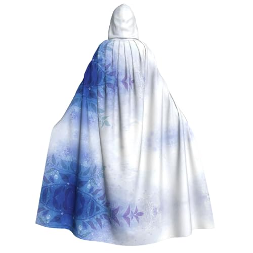 FEYUNYAN Kapuzenumhang für Erwachsene, Eisblumen-Halloween-Umhang, Gothic-Hexen-Vampir-Kostüm-Zubehör, verstellbarer Bindeverschluss, weicher Polyester-Umhang für Cosplay- und Halloween-Partys FEYUNYAN Kapuzenumhang für Erwachsene, Eisblumen-Halloween-Umhang, Gothic-Hexen-Vampir-Kostüm-Zubehör, verstellbarer Bindeverschluss, weicher Polyester-Umhang für Cosplay- und Halloween-Partys von FEYUNYAN