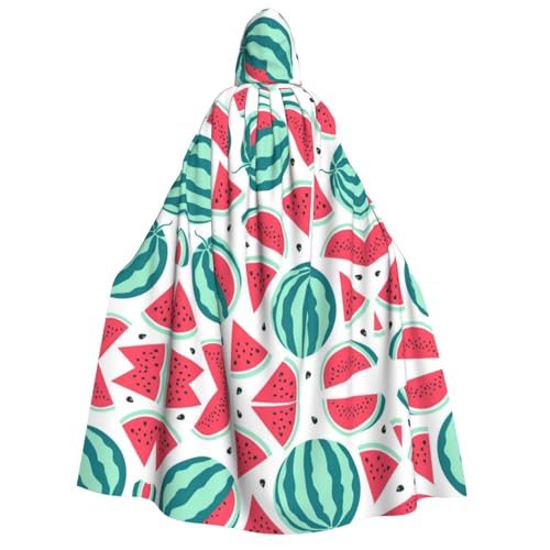 FEYUNYAN Kapuzenumhang für Erwachsene, Obst-Wassermelonen-Halloween-Umhang, Gothic-Hexen-Vampir-Kostüm-Zubehör, verstellbarer Bindeverschluss, weicher Polyester-Umhang für Cosplay- und FEYUNYAN Kapuzenumhang für Erwachsene, Obst-Wassermelonen-Halloween-Umhang, Gothic-Hexen-Vampir-Kostüm-Zubehör, verstellbarer Bindeverschluss, weicher Polyester-Umhang für Cosplay- und von FEYUNYAN