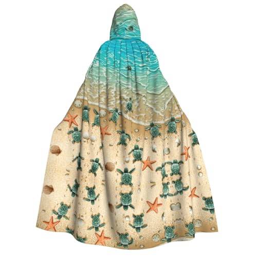 FEYUNYAN Kapuzenumhang für Erwachsene, Schildkröte, Seestern, Halloween-Umhang, Gothic-Hexe, Vampir-Kostüm-Zubehör, verstellbarer Bindeverschluss, weicher Polyester-Umhang für Cosplay- und FEYUNYAN Kapuzenumhang für Erwachsene, Schildkröte, Seestern, Halloween-Umhang, Gothic-Hexe, Vampir-Kostüm-Zubehör, verstellbarer Bindeverschluss, weicher Polyester-Umhang für Cosplay- und von FEYUNYAN