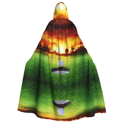 FEYUNYAN Kapuzenumhang für Erwachsene, Sport, Golfball, Sonnenuntergang, Baum, Halloween-Umhang, Gothic-Hexe, Vampir-Kostüm, Zubehör, verstellbarer Bindeverschluss, weicher Polyester-Umhang für FEYUNYAN Kapuzenumhang für Erwachsene, Sport, Golfball, Sonnenuntergang, Baum, Halloween-Umhang, Gothic-Hexe, Vampir-Kostüm, Zubehör, verstellbarer Bindeverschluss, weicher Polyester-Umhang für von FEYUNYAN
