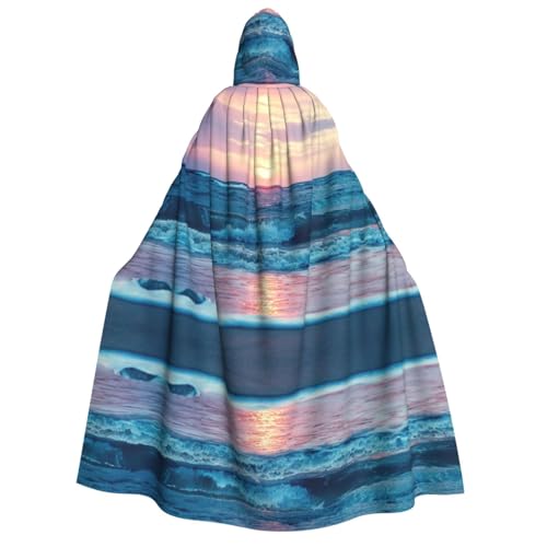 FEYUNYAN Kapuzenumhang für Erwachsene, Strand, Sonne, Wolke, Halloween-Umhang, Gothic-Hexe, Vampir-Kostüm-Zubehör, verstellbarer Bindeverschluss, weicher Polyester-Umhang für Cosplay- und FEYUNYAN Kapuzenumhang für Erwachsene, Strand, Sonne, Wolke, Halloween-Umhang, Gothic-Hexe, Vampir-Kostüm-Zubehör, verstellbarer Bindeverschluss, weicher Polyester-Umhang für Cosplay- und von FEYUNYAN