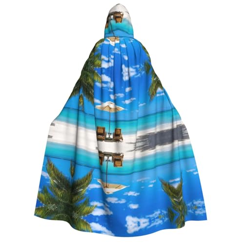 FEYUNYAN Kapuzenumhang für Erwachsene, Strandpalme, Halloween-Umhang, Gothic-Hexe, Vampir-Kostüm-Zubehör, verstellbarer Bindeverschluss, weicher Polyester-Umhang für Cosplay- und Halloween-Partys FEYUNYAN Kapuzenumhang für Erwachsene, Strandpalme, Halloween-Umhang, Gothic-Hexe, Vampir-Kostüm-Zubehör, verstellbarer Bindeverschluss, weicher Polyester-Umhang für Cosplay- und Halloween-Partys von FEYUNYAN