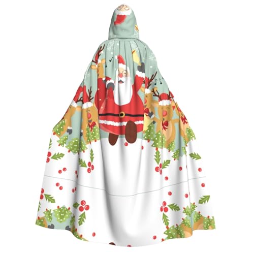 FEYUNYAN Kapuzenumhang für Erwachsene, Weihnachtsmann-Halloween-Umhang, Gothic-Hexen-Vampir-Kostüm-Zubehör, verstellbarer Bindeverschluss, weicher Polyester-Umhang für Cosplay- und Halloween-Partys FEYUNYAN Kapuzenumhang für Erwachsene, Weihnachtsmann-Halloween-Umhang, Gothic-Hexen-Vampir-Kostüm-Zubehör, verstellbarer Bindeverschluss, weicher Polyester-Umhang für Cosplay- und Halloween-Partys von FEYUNYAN
