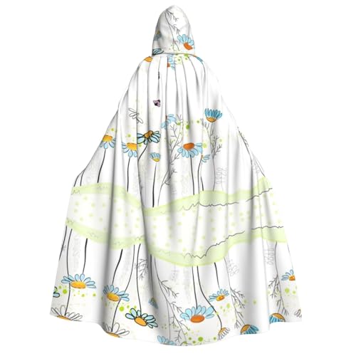 FEYUNYAN Kapuzenumhang für Erwachsene, florale Blumen, Halloween-Umhang, Gothic-Hexe, Vampir-Kostüm-Zubehör, verstellbarer Bindeverschluss, weicher Polyester-Umhang für Cosplay- und Halloween-Partys FEYUNYAN Kapuzenumhang für Erwachsene, florale Blumen, Halloween-Umhang, Gothic-Hexe, Vampir-Kostüm-Zubehör, verstellbarer Bindeverschluss, weicher Polyester-Umhang für Cosplay- und Halloween-Partys von FEYUNYAN