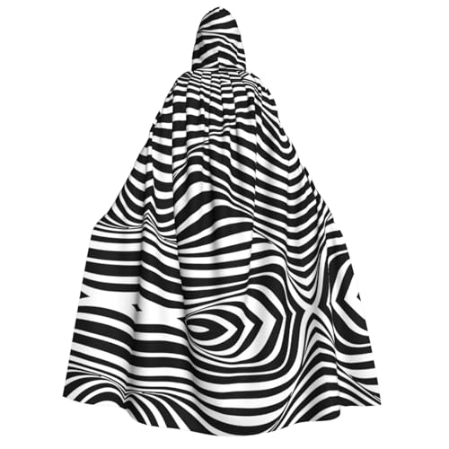 FEYUNYAN Kapuzenumhang für Erwachsene, gestreifter Halloween-Umhang, Gothic-Hexen-Vampir-Kostüm-Zubehör, verstellbarer Bindeverschluss, weicher Polyester-Umhang für Cosplay- und Halloween-Partys FEYUNYAN Kapuzenumhang für Erwachsene, gestreifter Halloween-Umhang, Gothic-Hexen-Vampir-Kostüm-Zubehör, verstellbarer Bindeverschluss, weicher Polyester-Umhang für Cosplay- und Halloween-Partys von FEYUNYAN