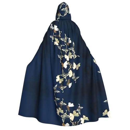 FEYUNYAN Kapuzenumhang für Erwachsene, metallischer Schmetterlings-Halloween-Umhang, Gothic-Hexen-Vampir-Kostüm-Zubehör, verstellbarer Bindeverschluss, weicher Polyester-Umhang für Cosplay- und FEYUNYAN Kapuzenumhang für Erwachsene, metallischer Schmetterlings-Halloween-Umhang, Gothic-Hexen-Vampir-Kostüm-Zubehör, verstellbarer Bindeverschluss, weicher Polyester-Umhang für Cosplay- und von FEYUNYAN
