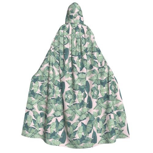 FEYUNYAN Kapuzenumhang für Erwachsene, niedlicher Palmenblätter, Halloween-Umhang, Gothic-Hexen-Vampir-Kostüm-Zubehör, verstellbarer Bindeverschluss, weicher Polyester-Umhang für Cosplay- und FEYUNYAN Kapuzenumhang für Erwachsene, niedlicher Palmenblätter, Halloween-Umhang, Gothic-Hexen-Vampir-Kostüm-Zubehör, verstellbarer Bindeverschluss, weicher Polyester-Umhang für Cosplay- und von FEYUNYAN
