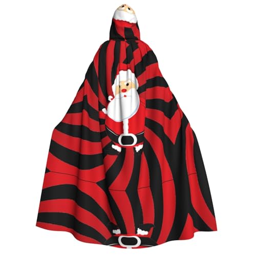 FEYUNYAN Kapuzenumhang für Erwachsene, niedlicher Weihnachtsmann-Halloween-Umhang, Gothic-Hexen-Vampir-Kostüm-Zubehör, verstellbarer Bindeverschluss, weicher Polyester-Umhang für Cosplay- und FEYUNYAN Kapuzenumhang für Erwachsene, niedlicher Weihnachtsmann-Halloween-Umhang, Gothic-Hexen-Vampir-Kostüm-Zubehör, verstellbarer Bindeverschluss, weicher Polyester-Umhang für Cosplay- und von FEYUNYAN