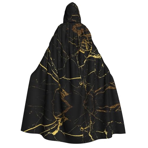 FEYUNYAN Kapuzenumhang für Erwachsene, schwarz-goldener Halloween-Umhang, Gothic-Hexen-Vampir-Kostüm-Zubehör, verstellbarer Bindeverschluss, weicher Polyester-Umhang für Cosplay- und Halloween-Partys FEYUNYAN Kapuzenumhang für Erwachsene, schwarz-goldener Halloween-Umhang, Gothic-Hexen-Vampir-Kostüm-Zubehör, verstellbarer Bindeverschluss, weicher Polyester-Umhang für Cosplay- und Halloween-Partys von FEYUNYAN