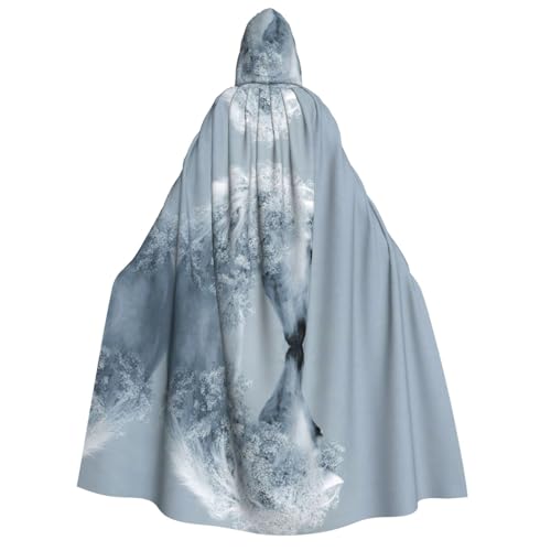 FEYUNYAN Kapuzenumhang für Erwachsene, weißer Hengst, Halloween-Umhang, Gothic-Hexe, Vampir-Kostüm-Zubehör, verstellbarer Bindeverschluss, weicher Polyester-Umhang für Cosplay- und Halloween-Partys FEYUNYAN Kapuzenumhang für Erwachsene, weißer Hengst, Halloween-Umhang, Gothic-Hexe, Vampir-Kostüm-Zubehör, verstellbarer Bindeverschluss, weicher Polyester-Umhang für Cosplay- und Halloween-Partys von FEYUNYAN