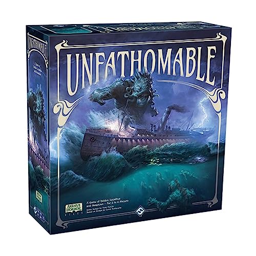 FFG Fantasy Flight Games, Unfathomable, Board Game, Ages 14+, 3-6 Players, 120-240 Minutes Playing Time, FFGUNF01, Black von Fantasy Flight Games