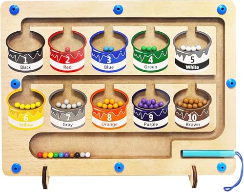 Magnetspiel Spielzeug Labyrinth, für Geschenke(Stil: Farbeimer) von FFTANXS