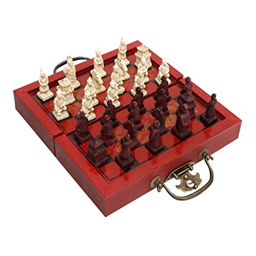 Kreatives Schachspiel aus Kunstharz, tragbares Reiseschach, Faltbare und Bequeme Schachfiguren, Schachbrett, Lernspielzeug, Geschenk, Schachgeschenke von FGDIUCVN