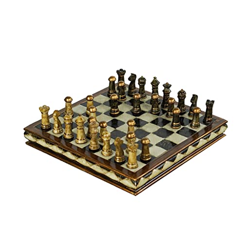 Schachspiel Internationale handgefertigte Schachdekorationen aus Kunstharz für Zuhause, Schreibtischdekoration, geeignet zum Sammeln von Kunstwerken als Geschenk für Freu von FGDIUCVN
