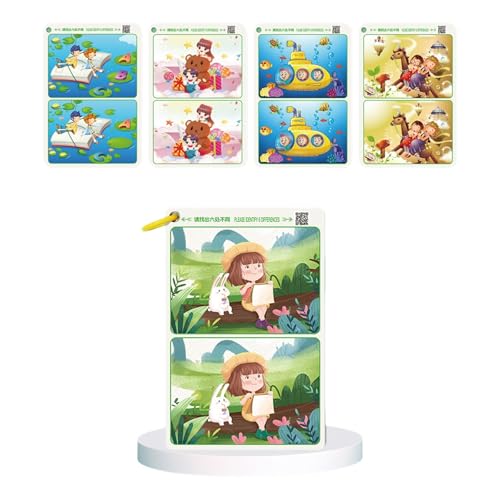 FGDTREE 32 Stücke Aufmerksamkeitsentwicklungskarten Spiel Für Kinder Über 3 Jahre Finden Die Differenzaktivitätskarten von FGDTREE